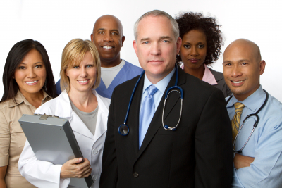 Multiracial group of doctors